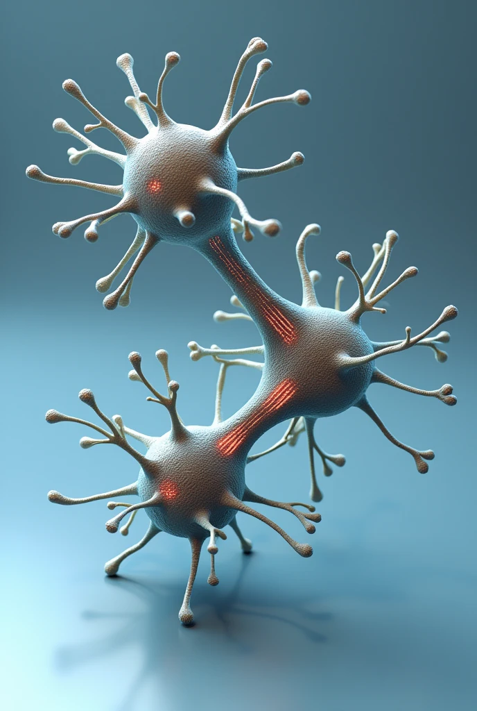 Model of synapses between two neurons