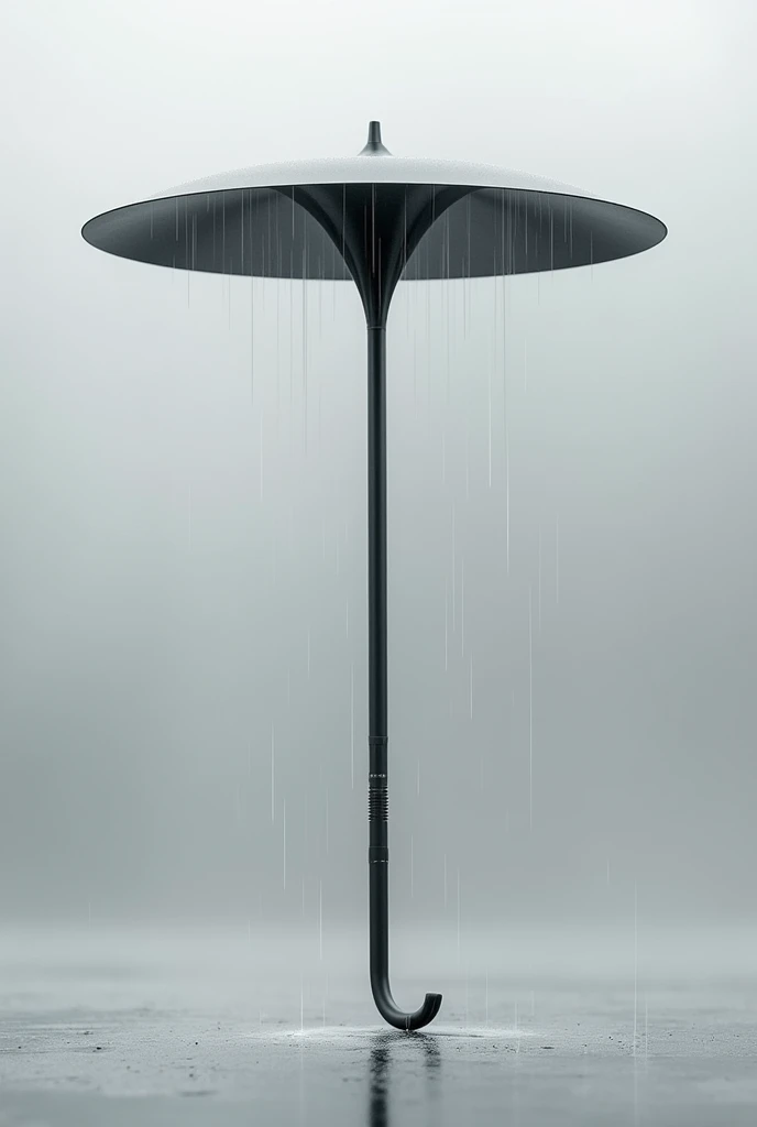 Umbrella with a modern long water drainage tube for hand prototype