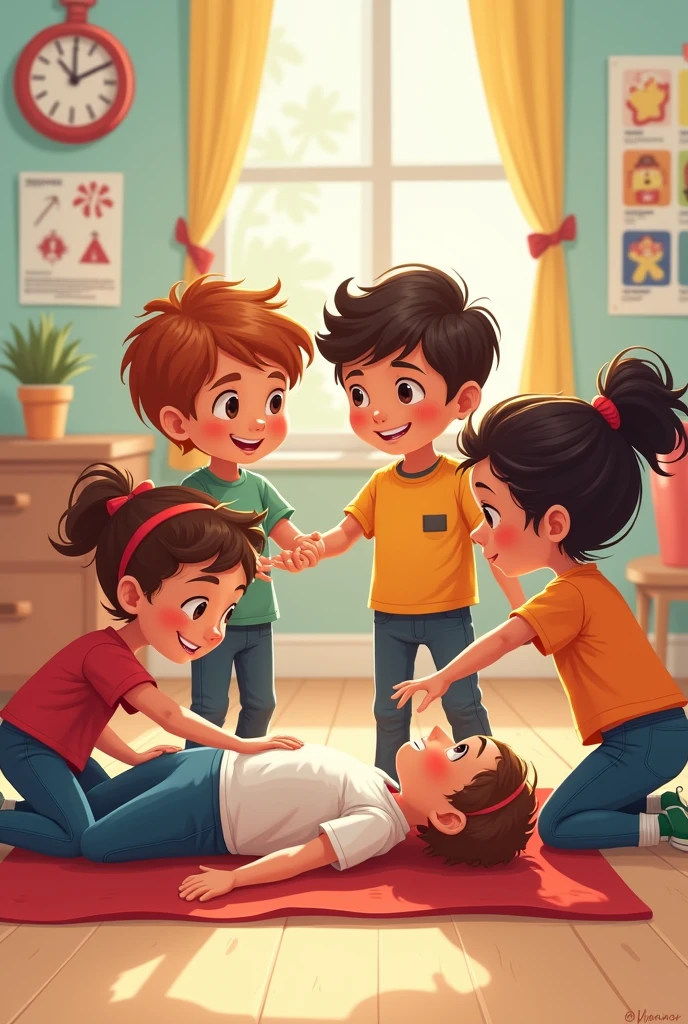 Images for an extension project on first aid, with the name: Little Heroes