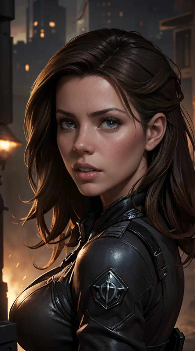 Hyperrealistic close-up photo of Kate Beckinsale, work of art, best qualityer, (photorrealistic:1.4), Create dystopian work of arts. Depict the cityscape in the gritty style of the game&#39;s concept art. This work should evoke a feeling of abandonment and despair in a futuristic setting.., Post-apocalyptic world. Notice the intricacies of the details, the sharp focus. (((camel toe))), ((attacked by zombie men)), (((strangled, Suffocated:1.4))), ((neckleace)), ((exposed bulges)), ((large, muscular hips))