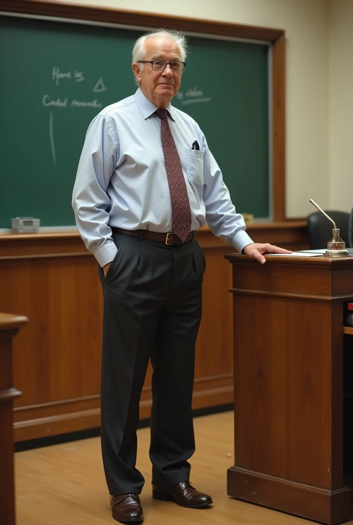 One day, a forgetful professor was in the middle of a lecture when he noticed his students were staring at him, giggling. He paused, puzzled, then looked down and realized why: he was wearing mismatched shoes—one brown, one black. Embarrassed, he laughed it off and said, "Well, at least I'm prepared for any occasion!"
The next day, he confidently walked into class with two identical shoes. Just as he was about to begin, a student raised her hand and asked, "Professor, is it your wife’s shoe this time?"
He looked down and saw a tiny heel peeking out from under his pant leg. The professor sighed, "I guess I'll never walk a mile in my own shoes again!"