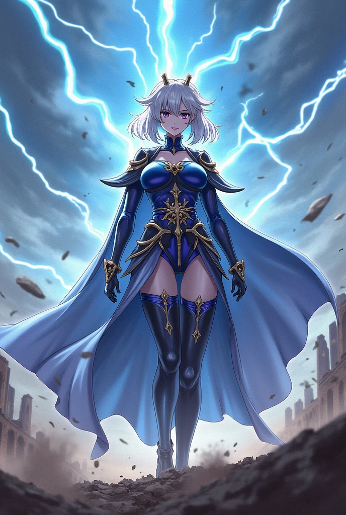 (GENSHIN IMPACT) "Unleash the power of Raiden Shogun as she stands at the edge of danger, her eyes gleaming with a fierce resolve. Watch as she channels her formidable Electro abilities, turning the battlefield into a storm of lightning and precision. Witness the embodiment of strength and strategy in a high-stakes showdown that tests her limits and defines her legacy."