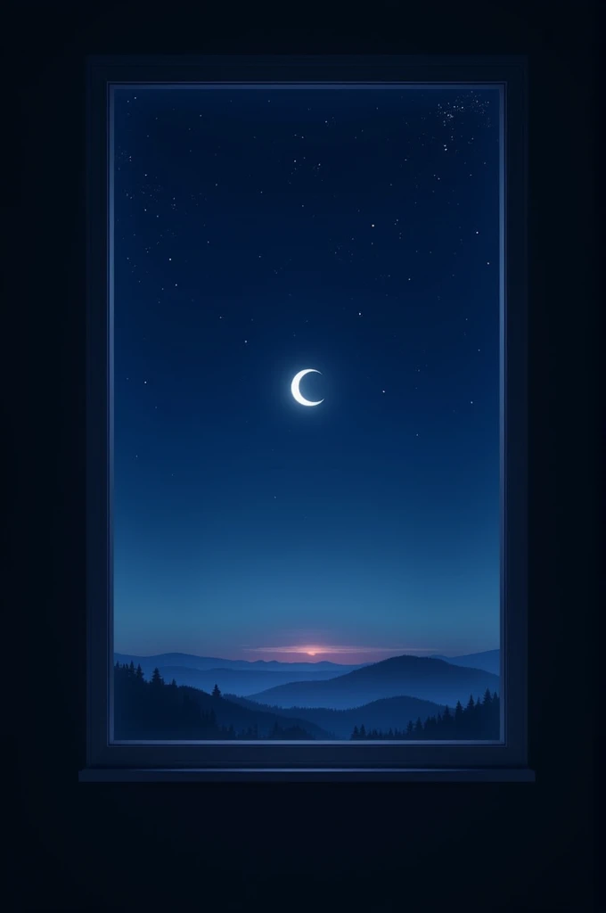একটা জানালা দিয়ে চাঁদ দেখা যায়