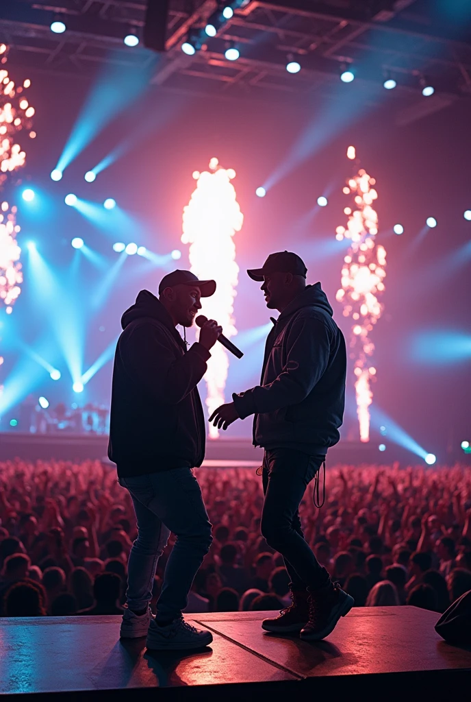 two white rap singers at the concert

