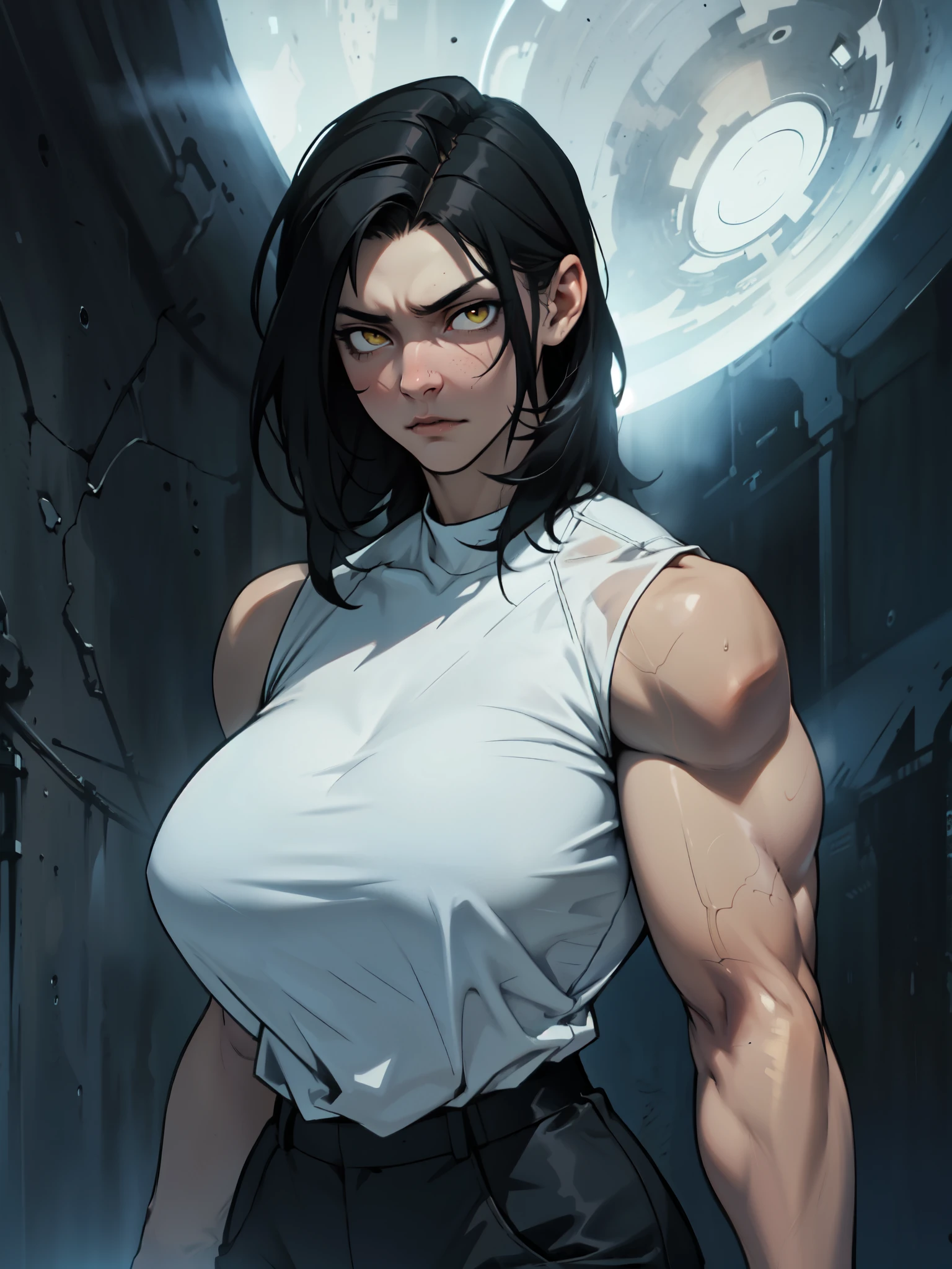 tired black hair yellow eyes pale skin muscular girl toned body large breasts embarrassed huge muscles tired tired dark atmosphere dark atmosphere dark atmosphere dark atmosphere dark atmosphere dark atmosphere dark atmosphere dark atmosphere dark atmosphere dark atmosphere dark atmosphere dark atmosphere 