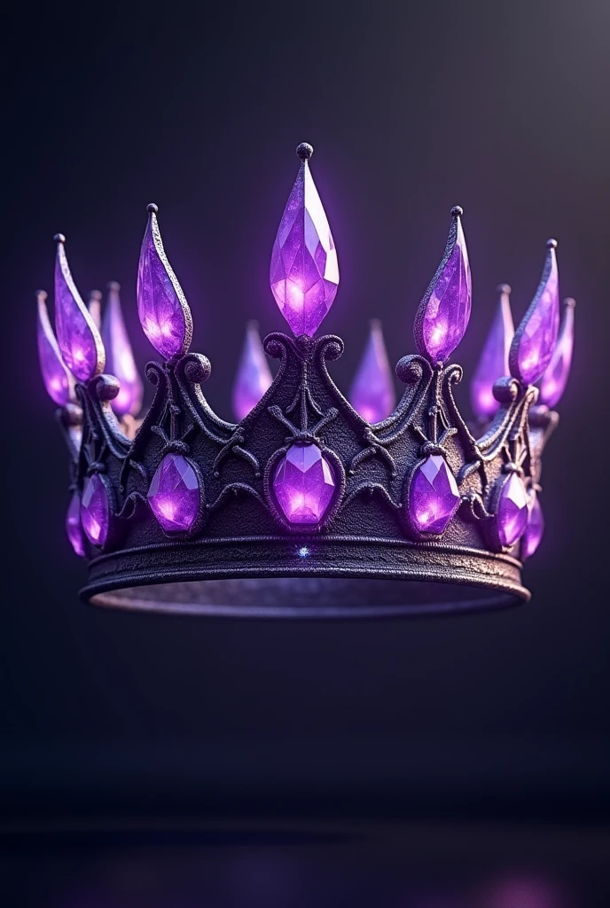 A dark purple crown with purple gems