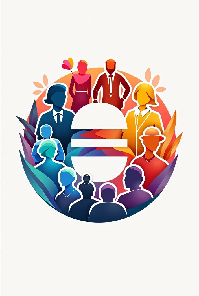 creating a logo for the project "Multiplying Opportunities and Gender Pay Equity":1. Equality Symbol with Graphic Elements:Description: Use the equal symbol (=) stylised, integrated with graphic elements that represent both multiplication and diversity, like different human figures or icons that symbolize different professions. The equal sign can be centered, with figures on both sides, symbolizing balance. with bright colors and symbols that represent the professions