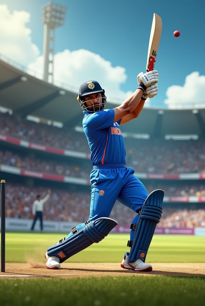 M s dhoni hit six