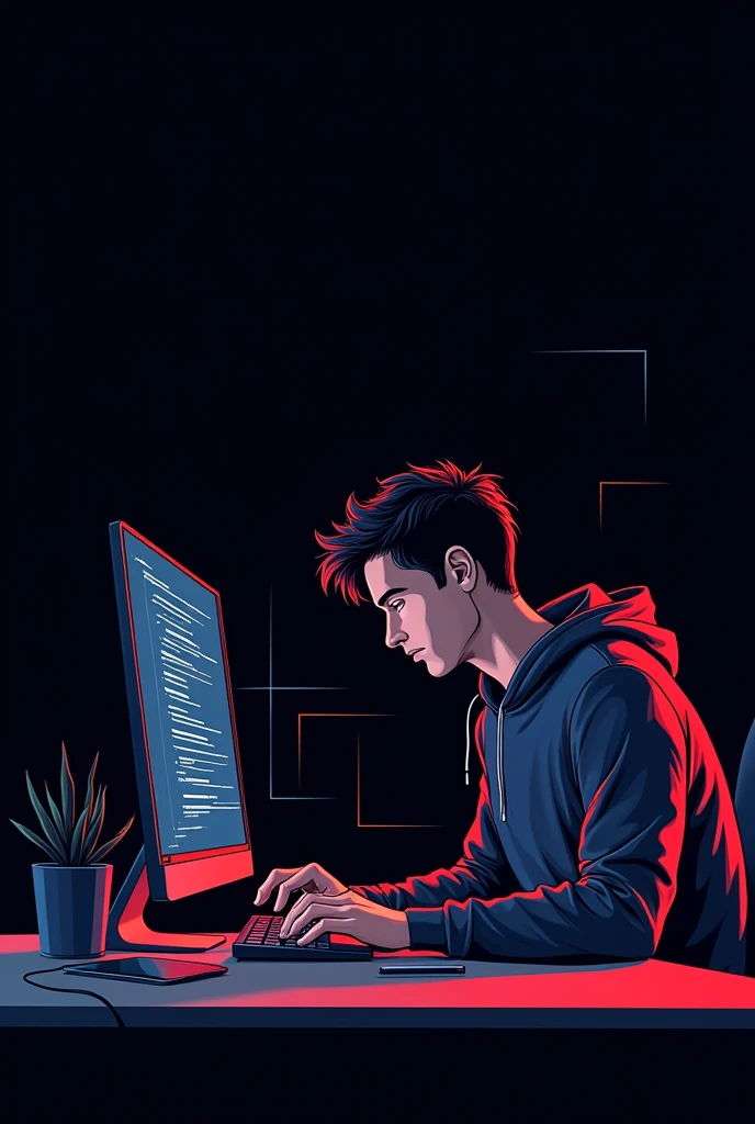 I need the text Front end developer in black background