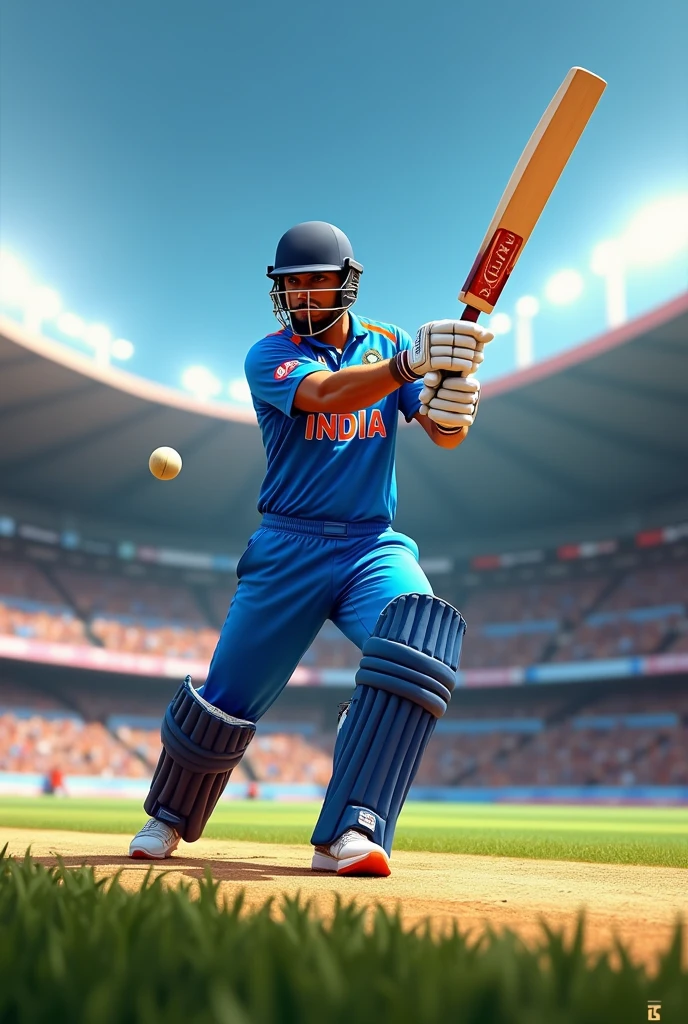 M s dhoni hit six