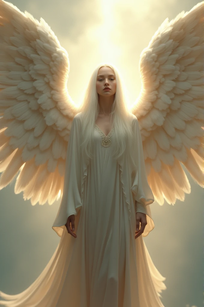 Seraphim are described as follows: "Each had six wings: with two he covered his face, with two he covered his feet, and with two he flew.". With features of a man with 6 wings 