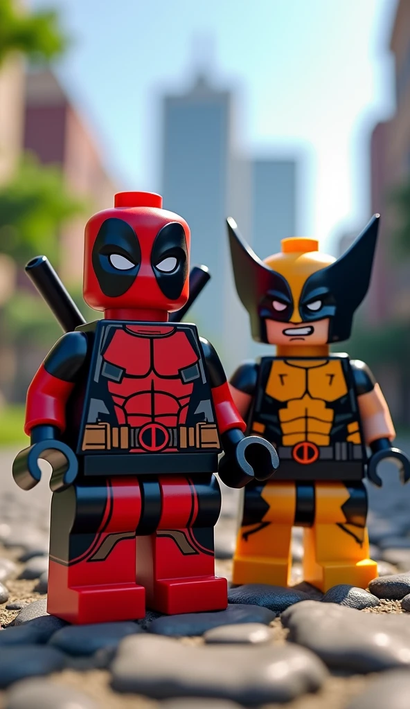 Deadpool and wolverine as lego art