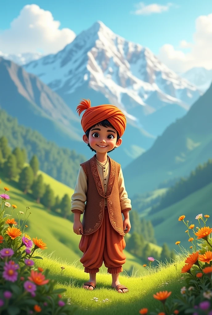 A punjabi boy on hill