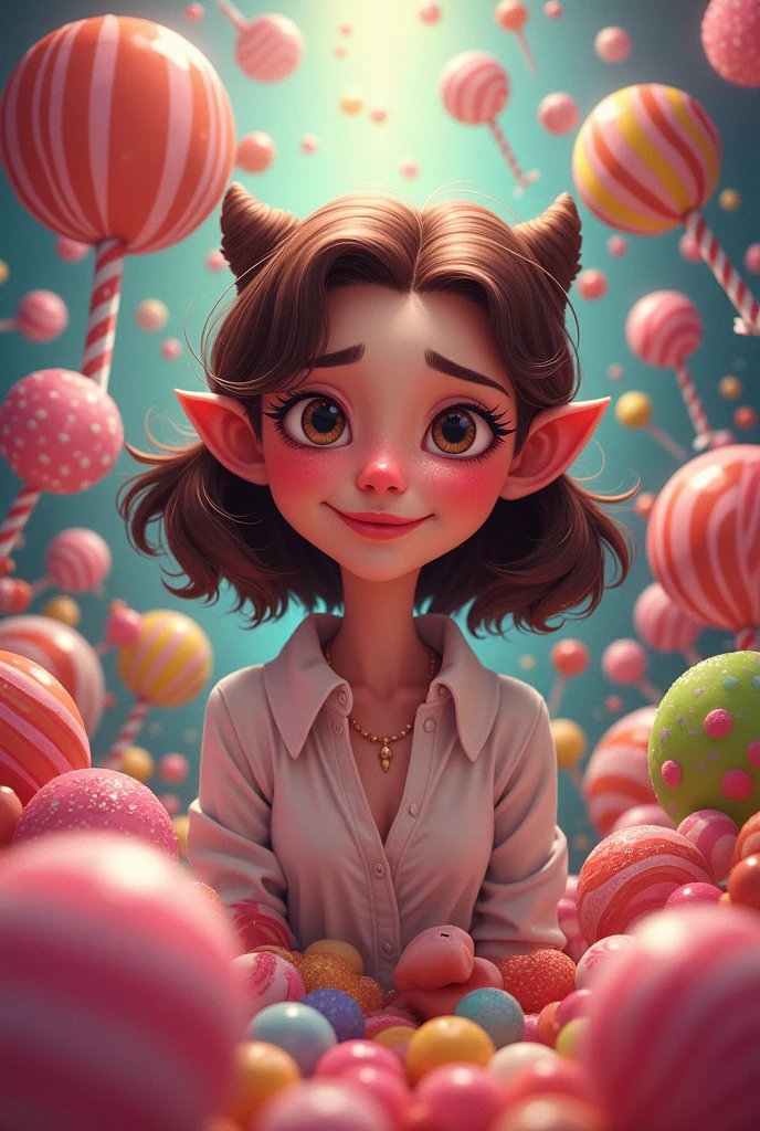Name Samy Aleshka surrounded by candy and chocolate