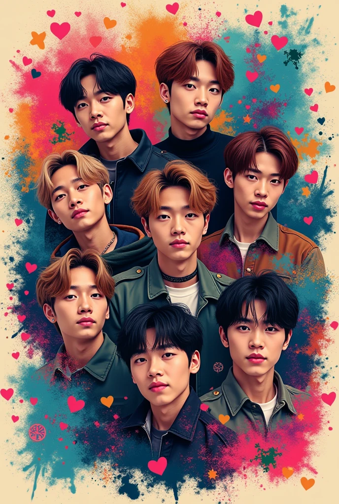 BTS members with motivational phrases and self-love