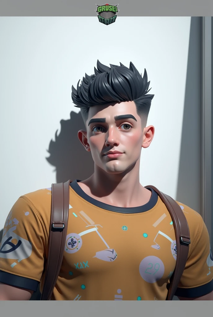 American handsome boy graffiti spectrum art avatar
