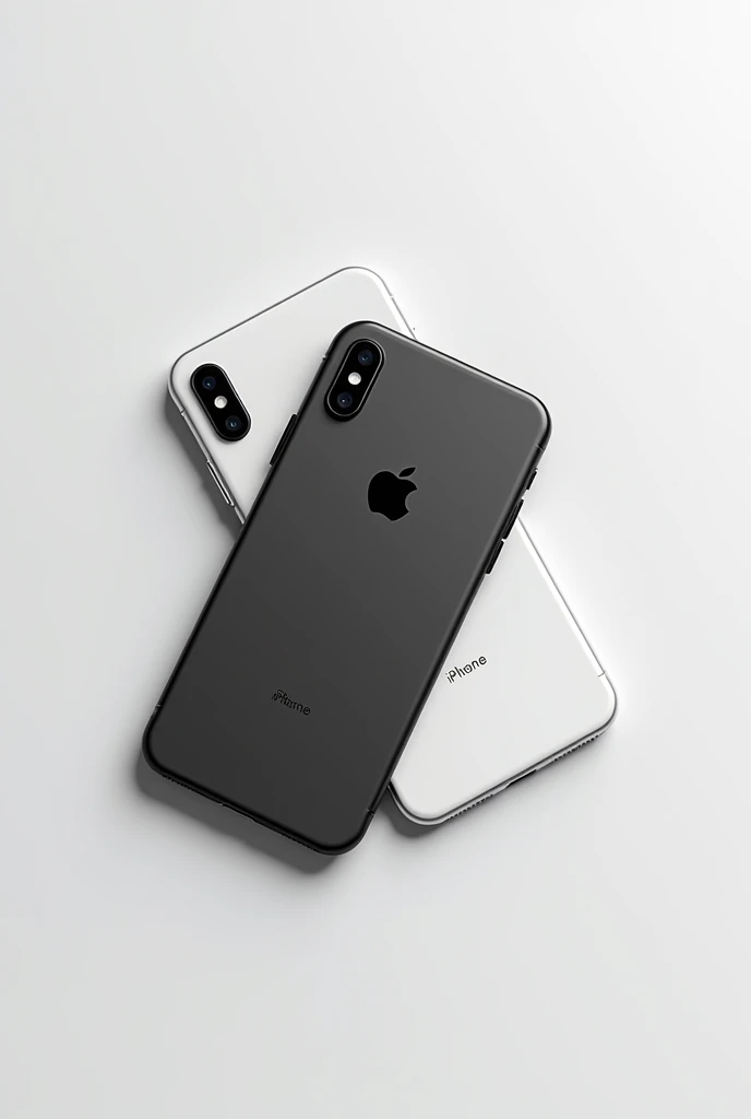 beautiful two iphone x white and black color with 1:1 size image and use ARI PHONE STORE as that watermark