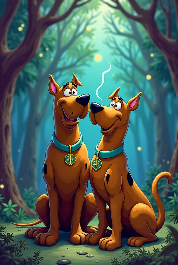 Scooby e Shaggy usando Cannabis