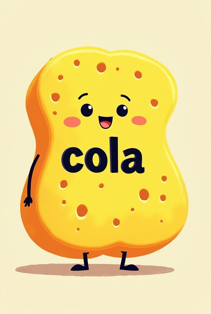 Can in a dishwashing sponge shape with cola is written in the middle