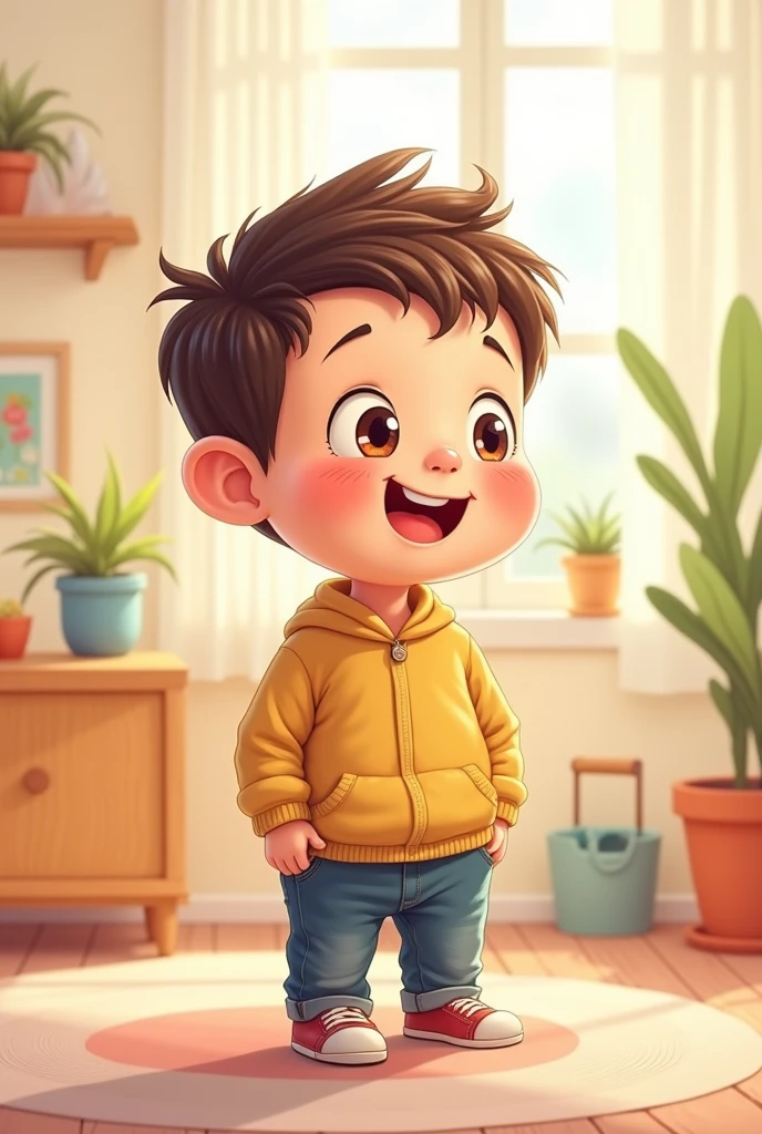 A cartoonist AI image of child's father
