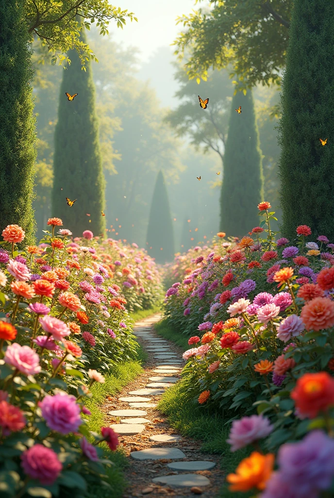 Garden of many flowers
