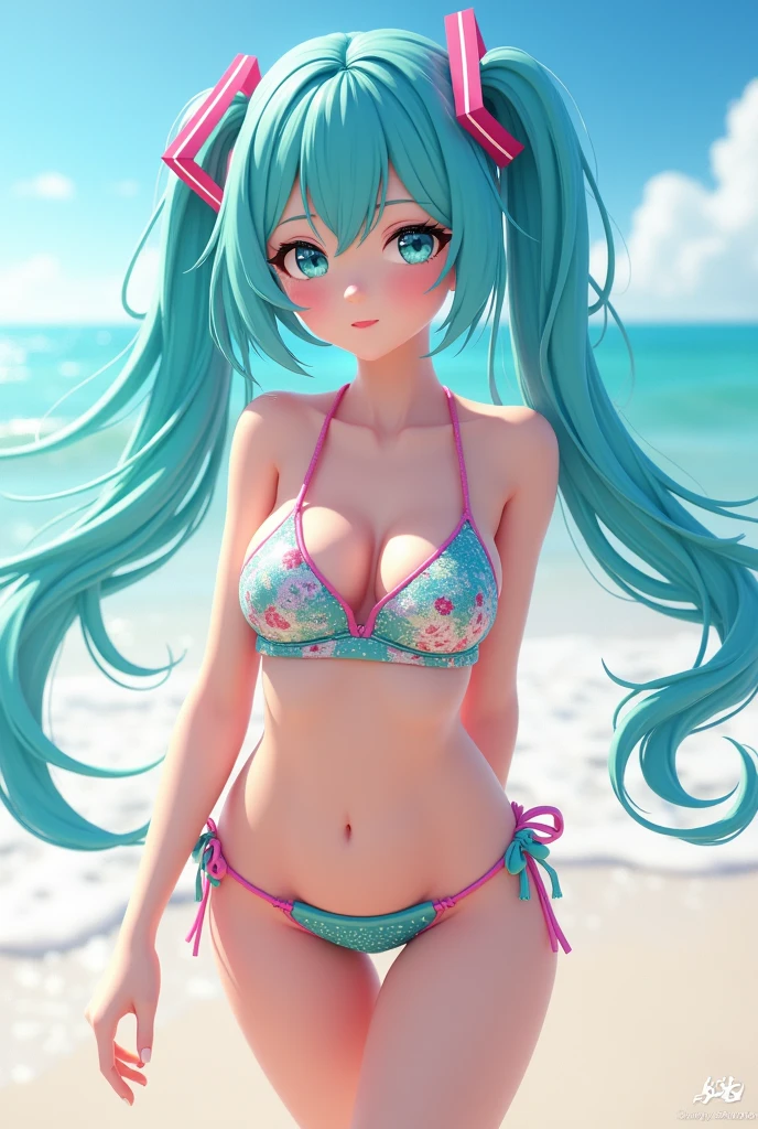 Hatsune Miku in a bikini 