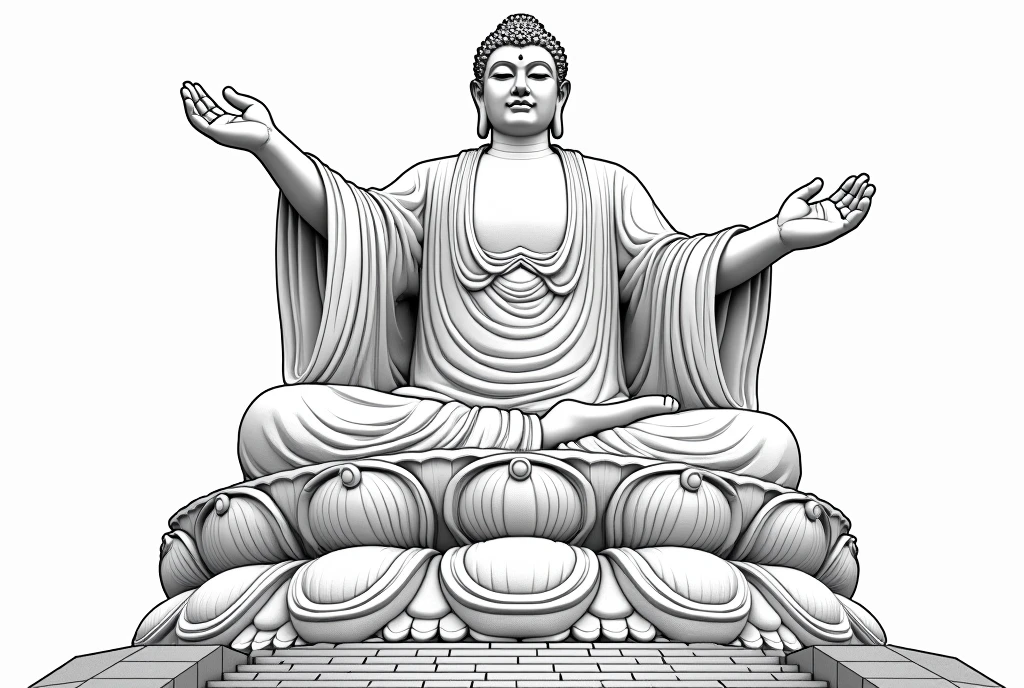 Great Buddha statue, Dynamic straight right, Finishing Blow, Front angle, Concentrated line:1.5