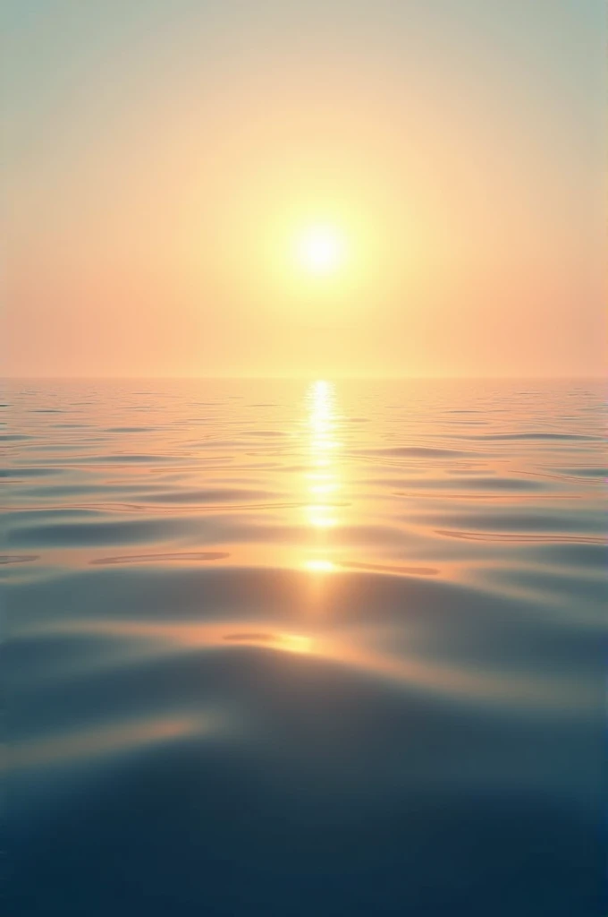 Calm water of Sea and sun light entered into it 