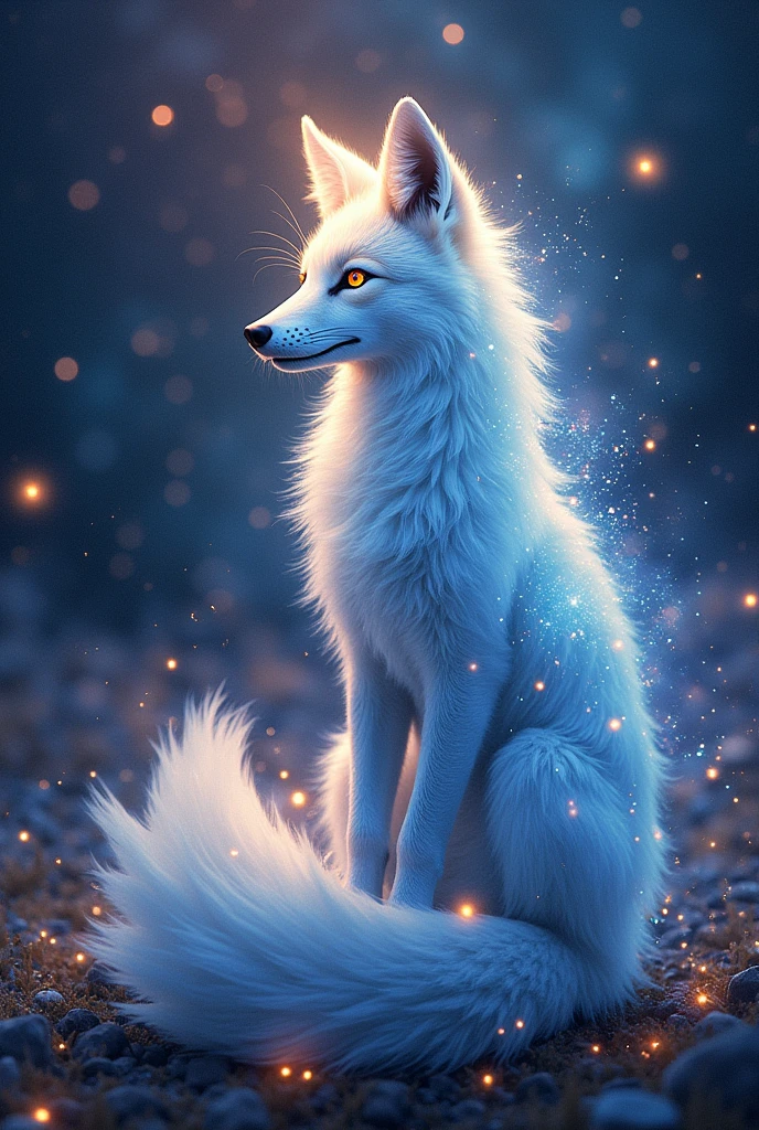 Create abstract image related to Orion star, magie, parallel worlds, fox spirit With the title: The Heirs of Heaven Author: Richard A Tundisi Junior 
