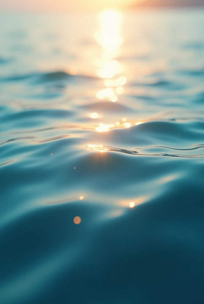 Close up of Calm water of Sea and sun light entered into it