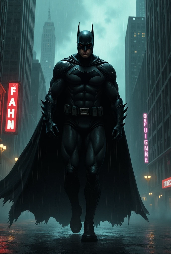 A darked theme music cover art for a song based on a comic book