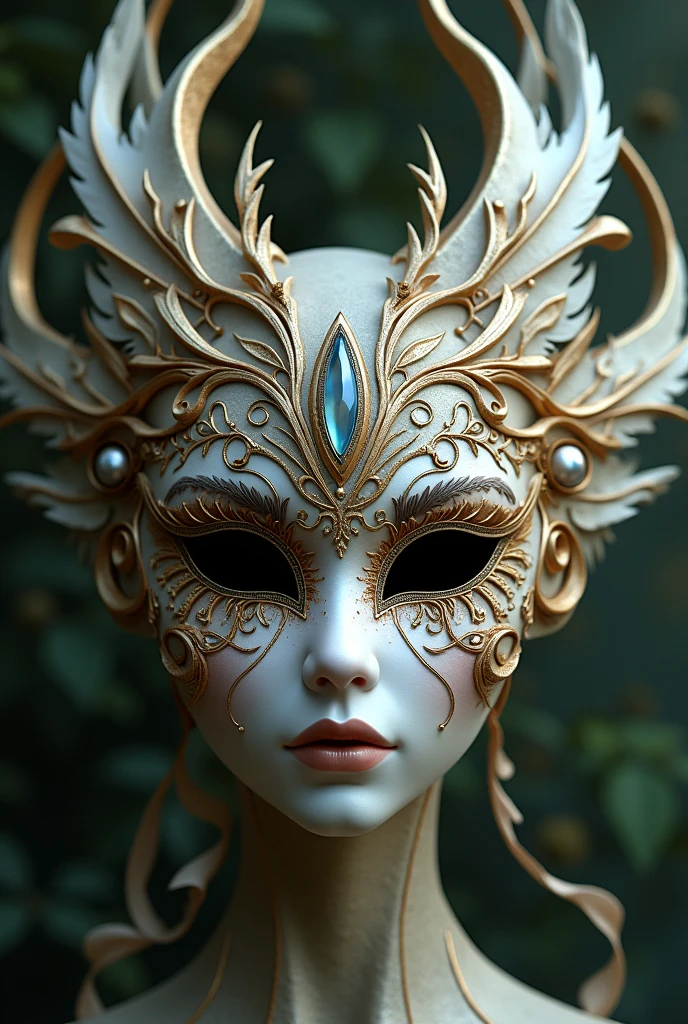 Unique captivating masquerade mask that symbolizes nature