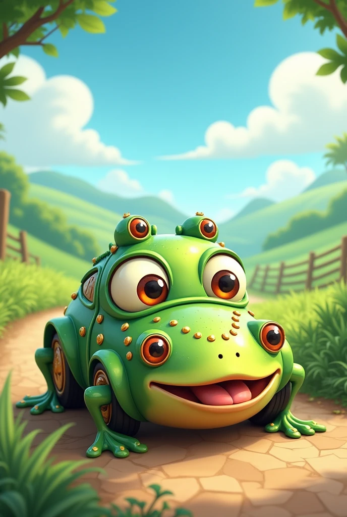 Frog car
Cartoon
Beautiful