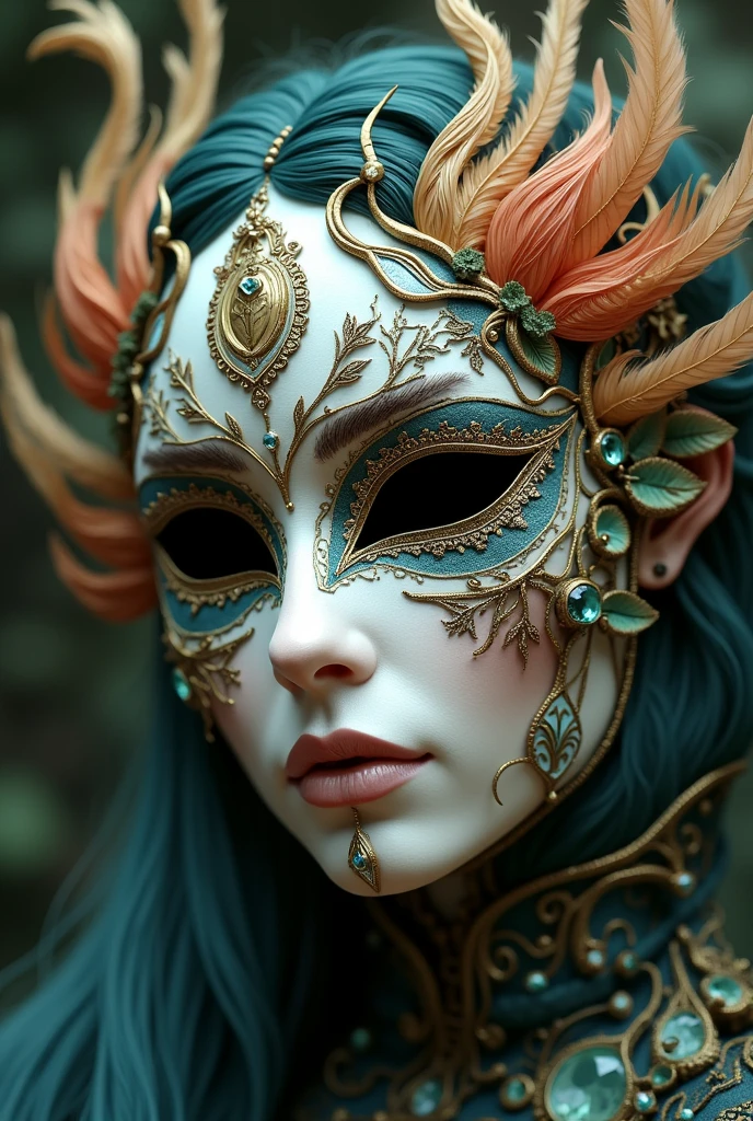 Unique captivating masquerade mask that symbolizes nature
