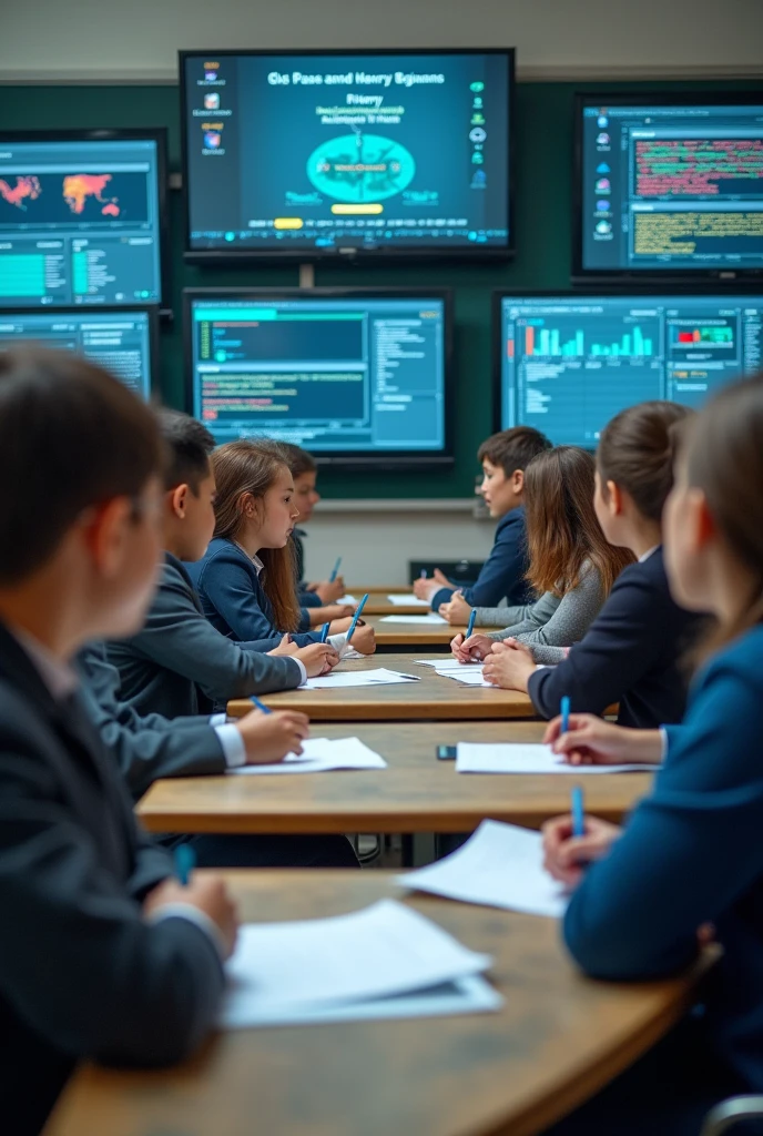 Monitoring image of students' input and output