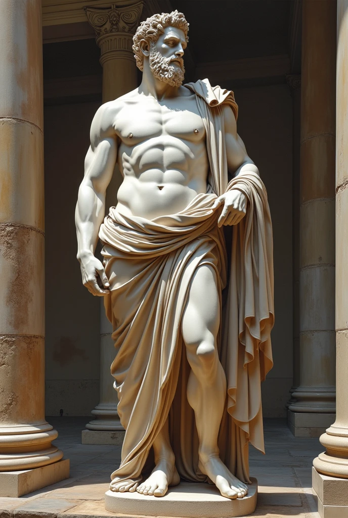((best quality)), ((masterpiece)), (detailed), Greek statue in Rome, sharp focus, detailed character design hyperrealistic painting concept, 4k resolution