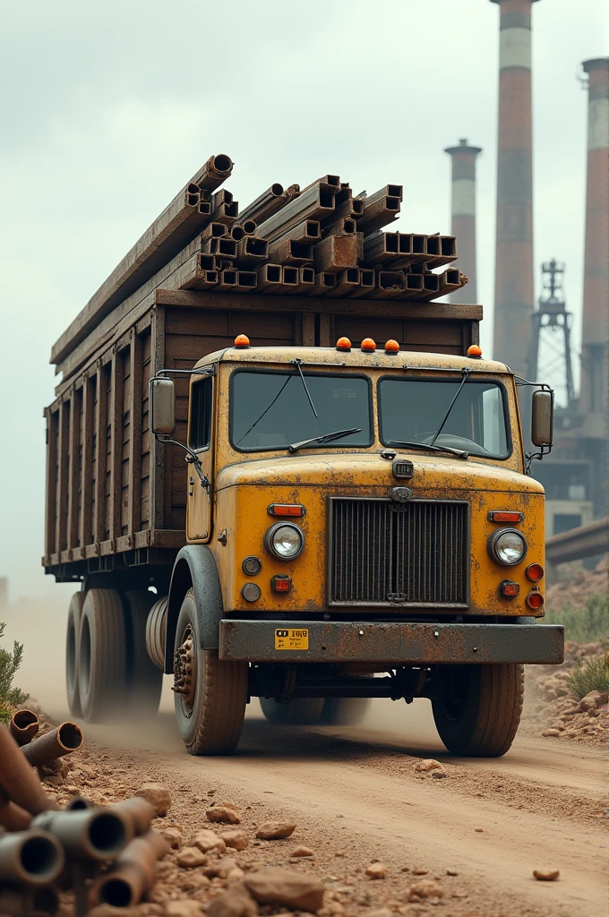 Truck with metals