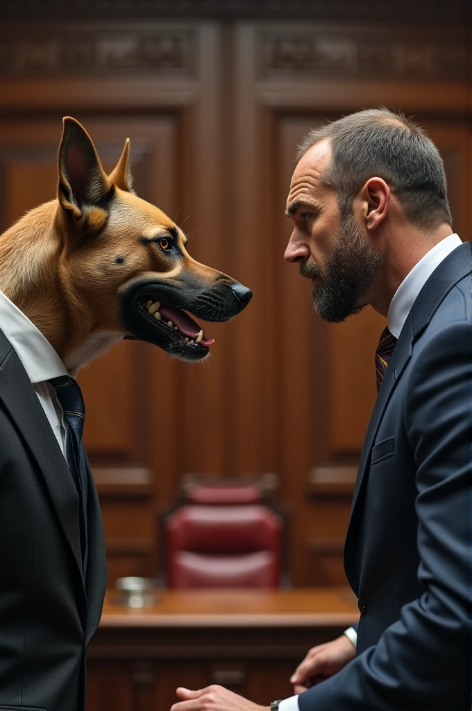 Dog with lawyer fight the justice 