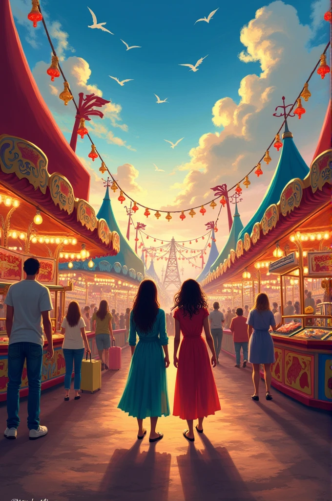 The fair was full of excitement, colorful things, swings and an atmosphere of fragrances. Maryam and Chandni had a lot of fun at the fair, but as the evening wore on, the fair became even more crowded.