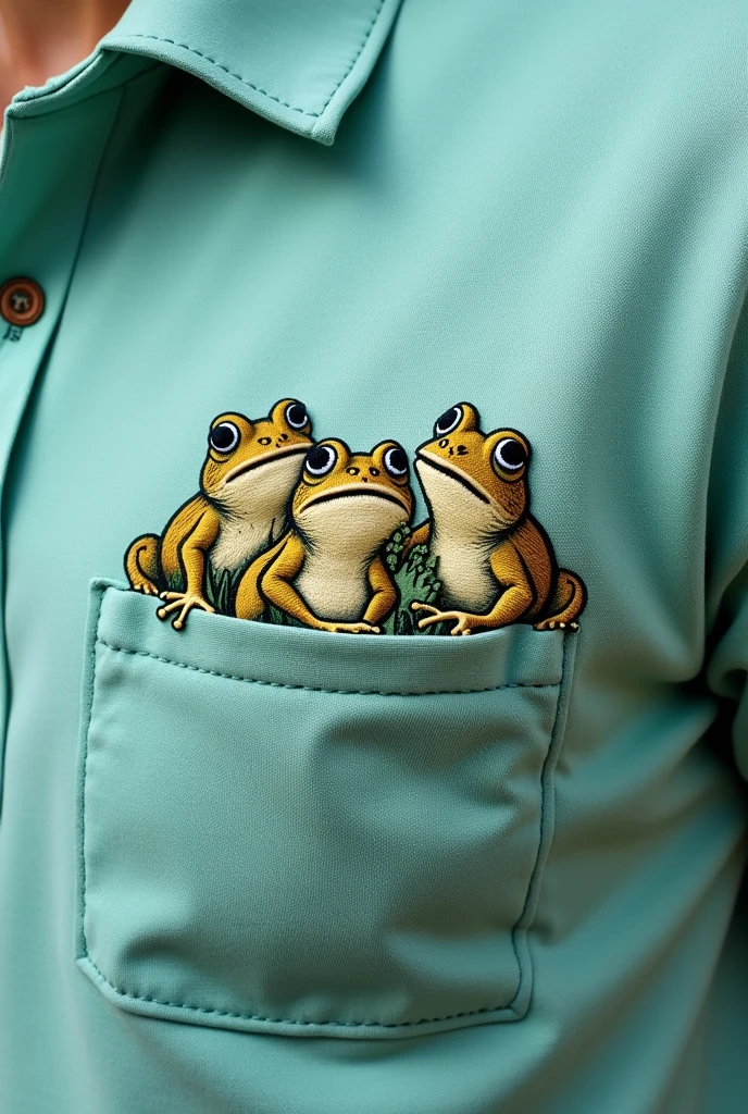 Los Sapos group embroidered on polo pocket