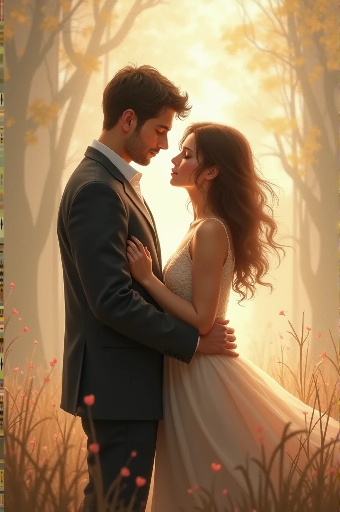 Here is the visual representation of the love story you requested. It captures the emotions and atmosphere of the unspoken love between the characters.