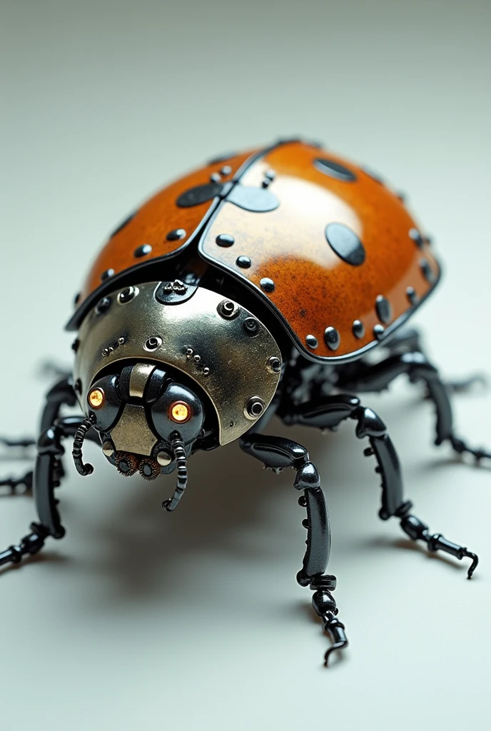 macro shot of a robotic ladybug with lots of detail