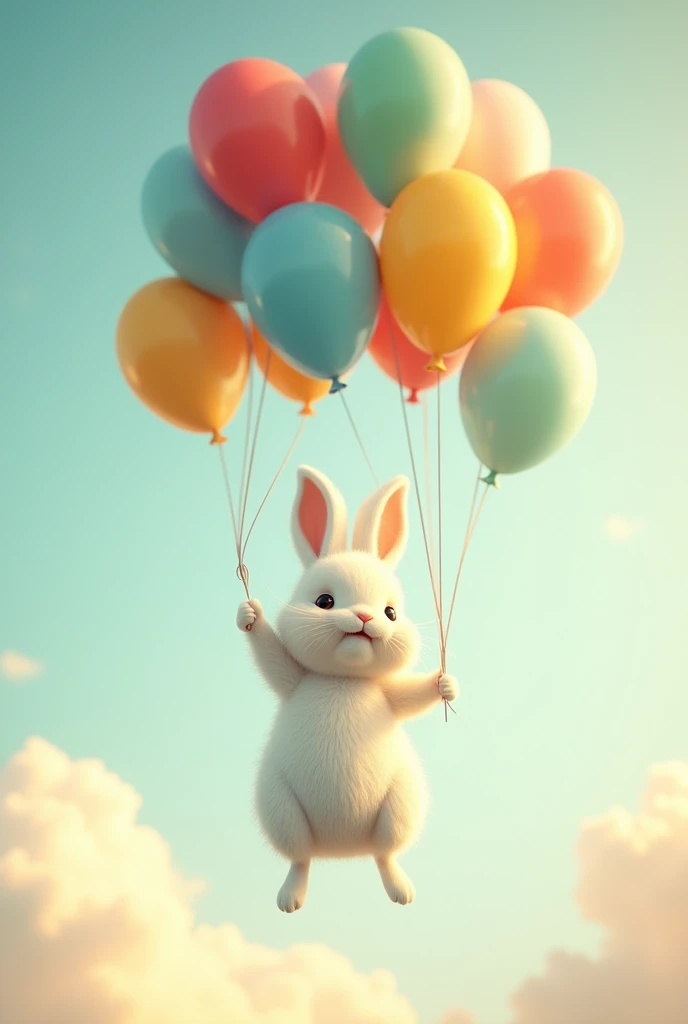 rabbit with nine balloons