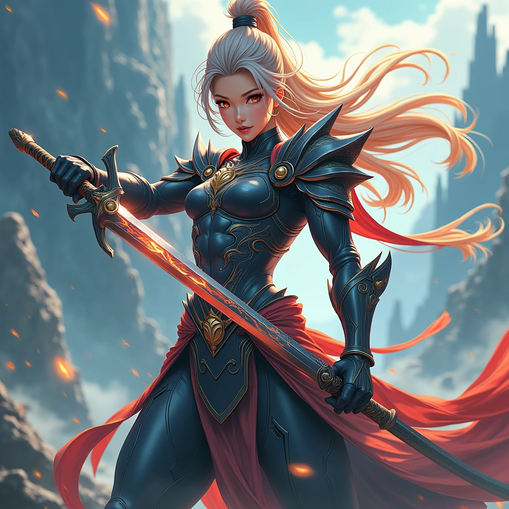 anime warrior with a sword