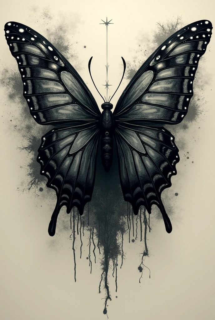 gothic butterfly tattoo
