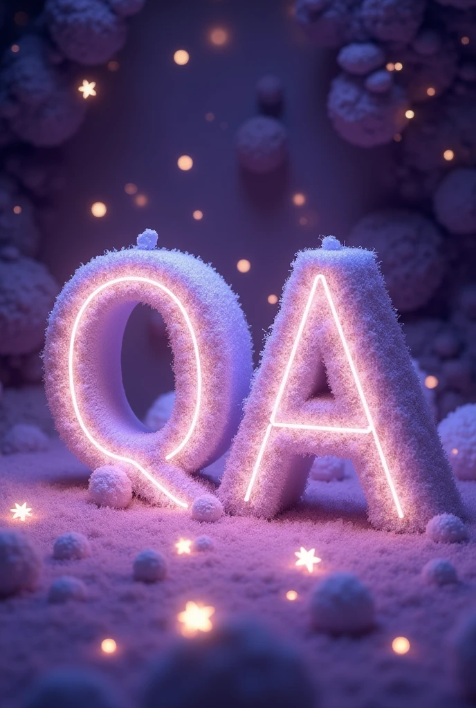 I want the name countdown with beautiful letters , I want qa ,etra is white and the background is a mix of various purples in addition to having stars and sparkles