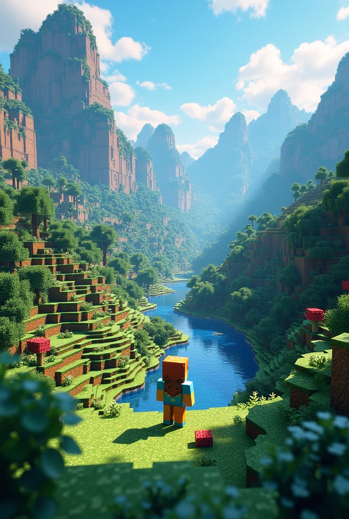 Create a minecraft landscape