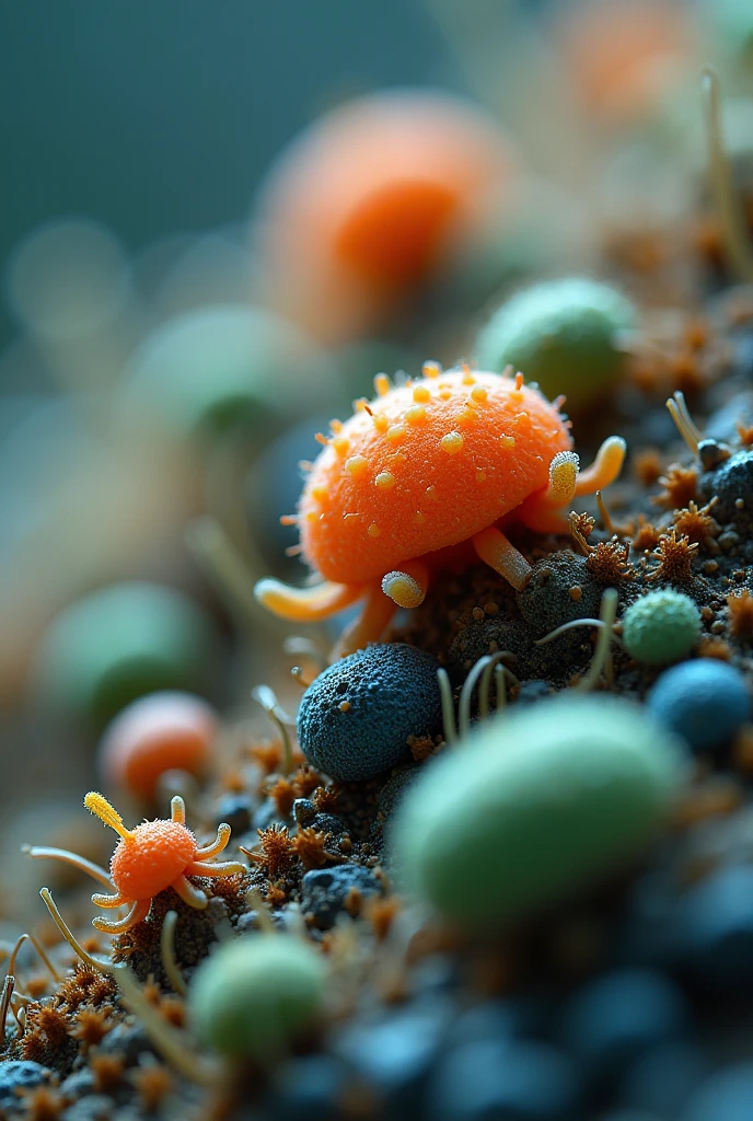 macro picture of microscopic life