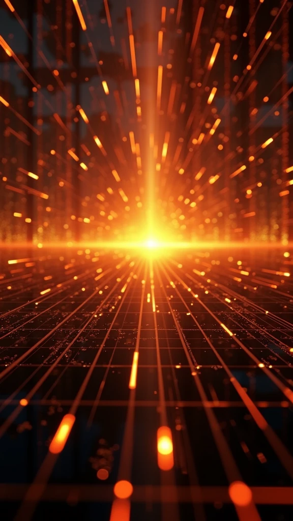 A cut in the middle of the same colors, each light point with a data or sales statistic