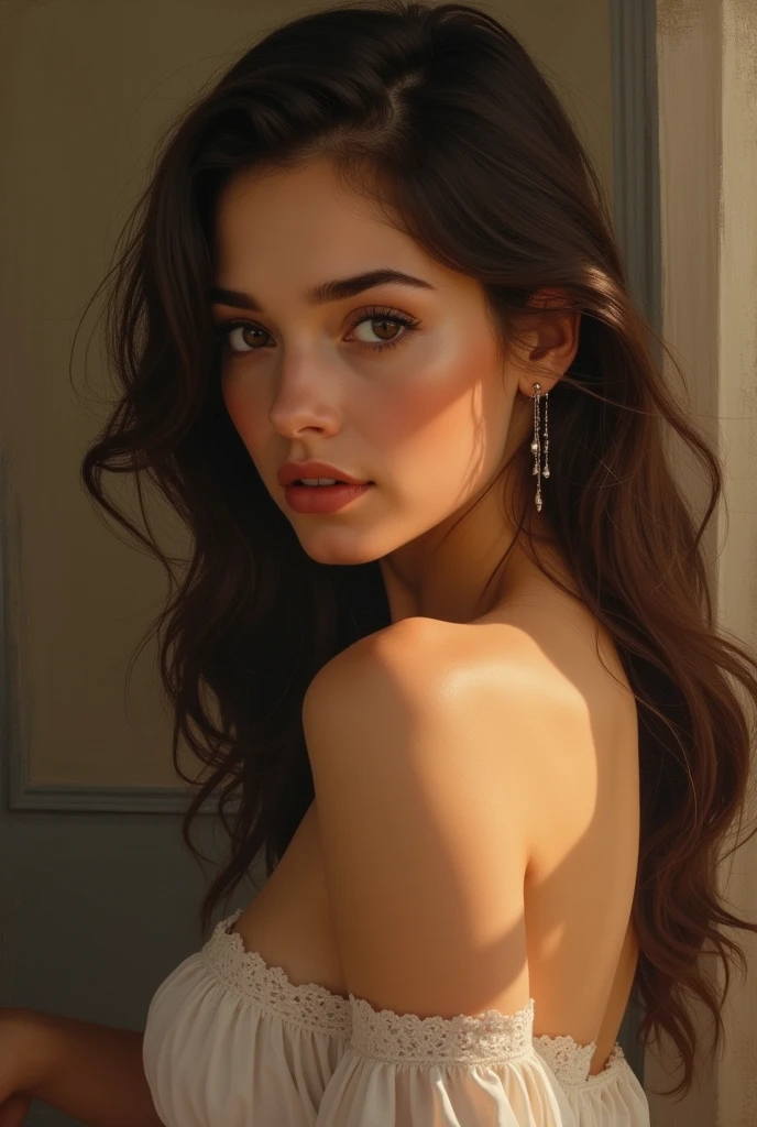 Foto de uma jovem europeia de 20 anos, .RAW, Beautiful woman, (cabelos loiros ondulados extra longos), ((retrato)), ((Rosto detalhado:1.2)), ((detailed facial features)), (pele finamente detalhada), pale skin, , wrapped in a sheet, ambiente do quarto, sentado na cama, (cor fria), humid, humid, Refletores, (masutepiece) (perfectly proportions)(fotos realistas)(best quality) (circunstanciado) fotografado em uma Canon EOS R5, Lente 50mm, F/2.8, NFFSW, (8k) (papel de parede) (Cinematic lighting) (dramatic lighting) (foco nítido) (Complicado) moda, De cima